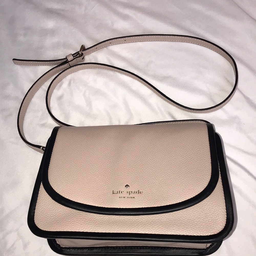 Kate Spade Cream and Black Crossbody Bag